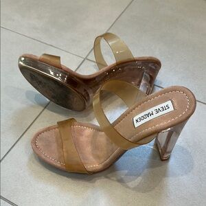 Steve Madden Tan Transparent Heels